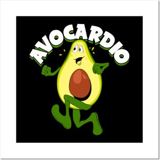 Avocardio Running Marathon Runner Gift Posters and Art